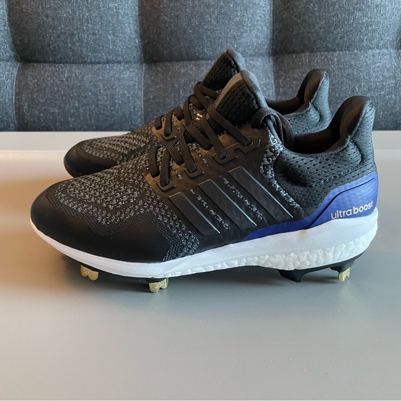 Adidas UltraBoost 1.0 DNA Black Purple Baseball Cleats Men’s Sz 5.5 / Womens 6.5 - Picture 1 of 9